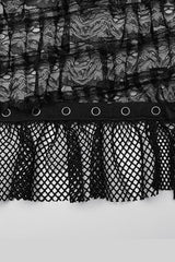 fishnet goth gown