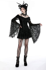 off the shoulder goth dress