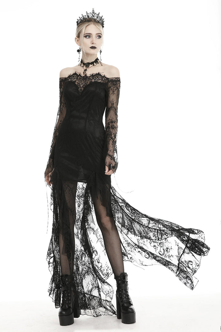 off the shoulder gothic gown