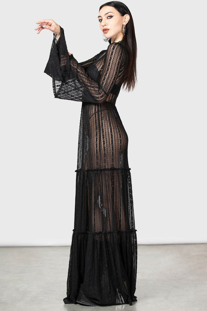 layered old fashioned goth dress