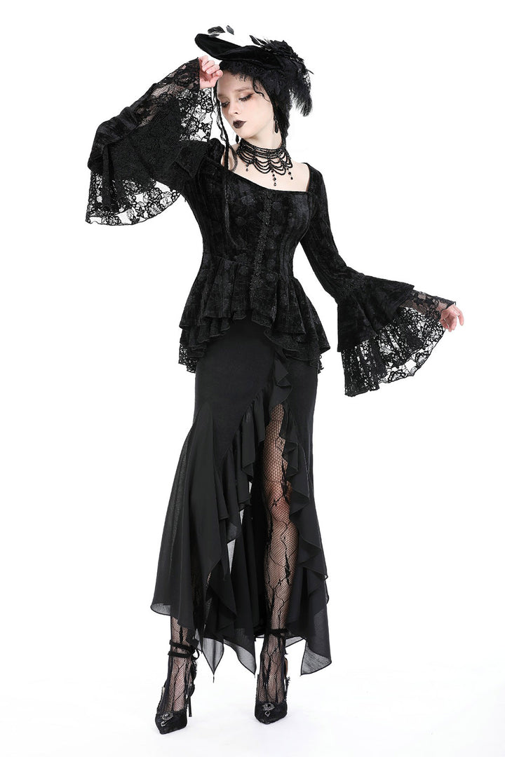 lace gothic blouse