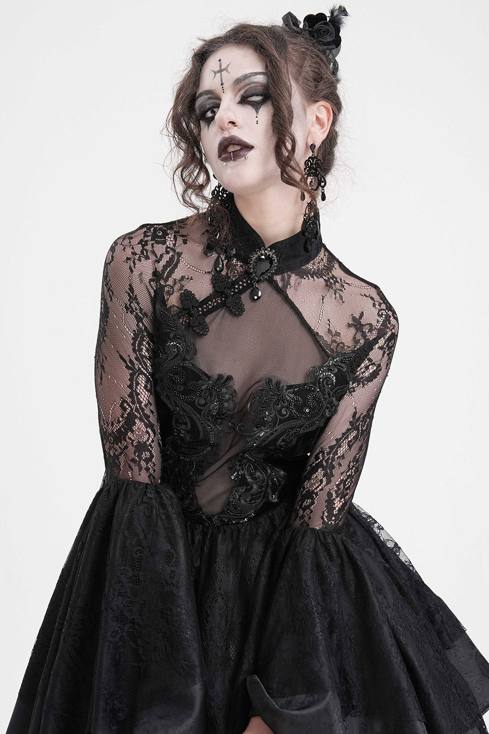 lace gothic gown
