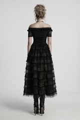 gothic wedding dress with corset lacing 