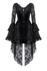 dark fantasy long sleeve black lace gothic dress by dark in love