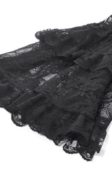 long sleeve black lace gothic dress by dark in love with cross charm