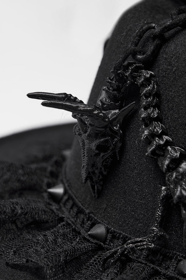 lace ruffle gothic hat