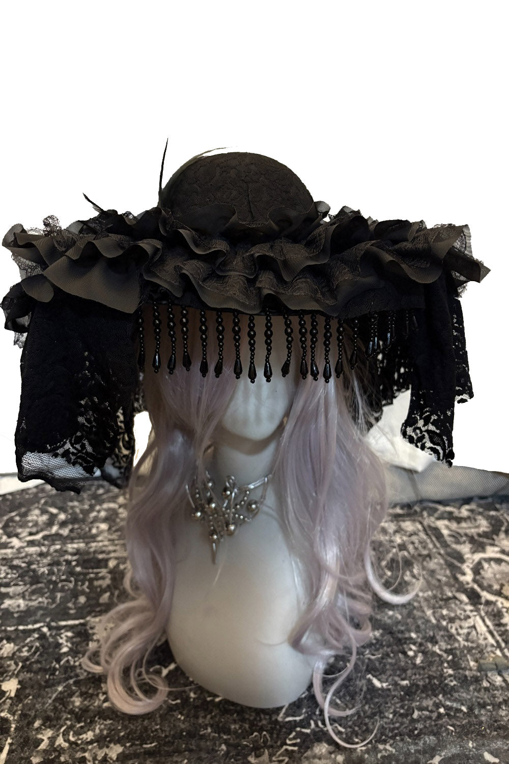 funeral hat with veil