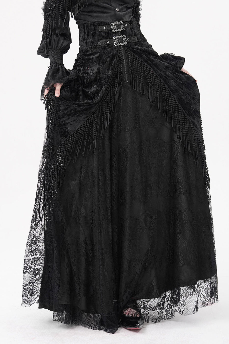 Dark Carriage Bustle Skirt