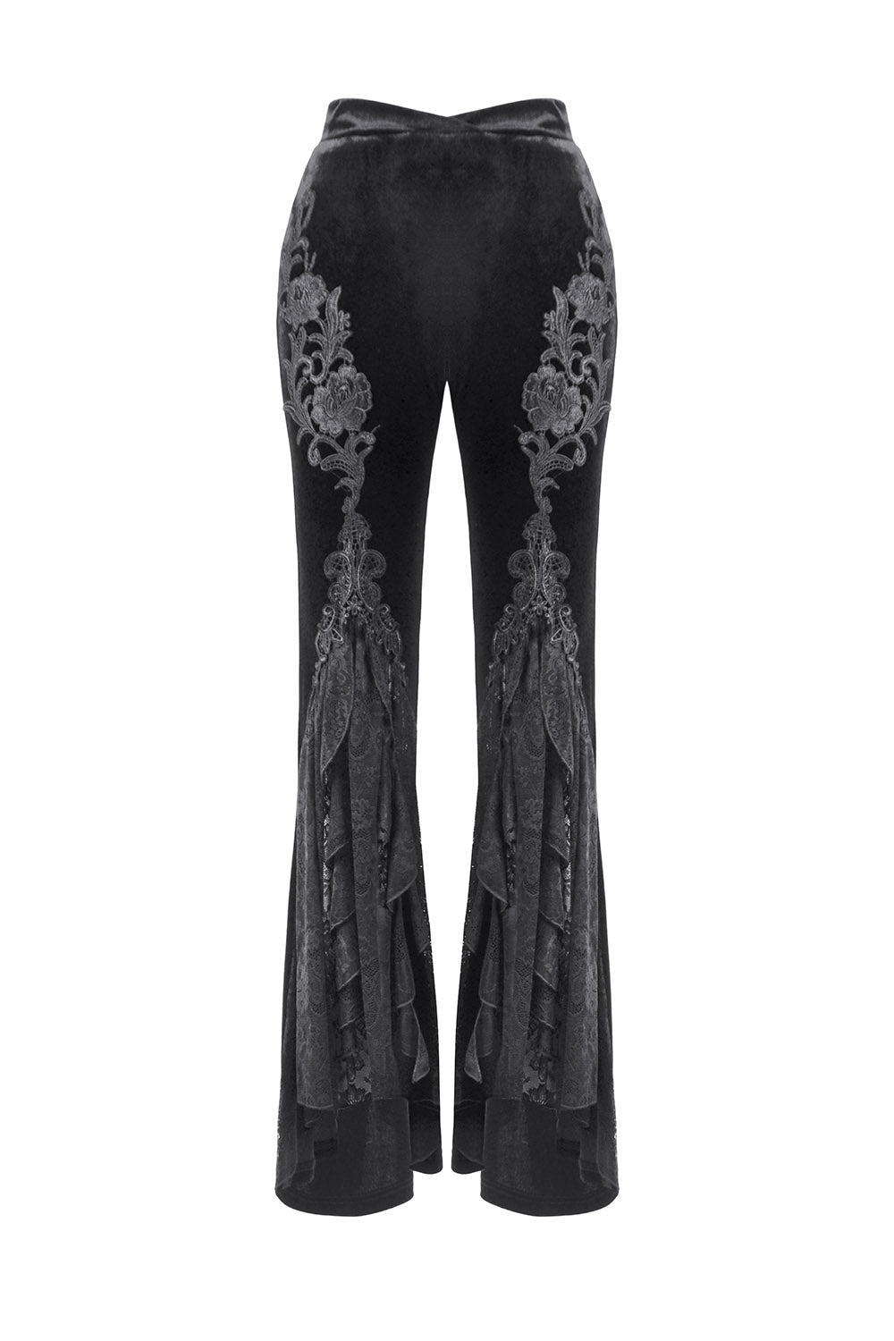 romantic goth black velvet pants