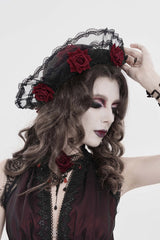 vintage inspired lace trim ruffled hat