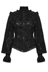 pirate goth billowy sleeve gothic top corset with flared sleeves