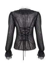layered ruffle neckline top by devil fashion