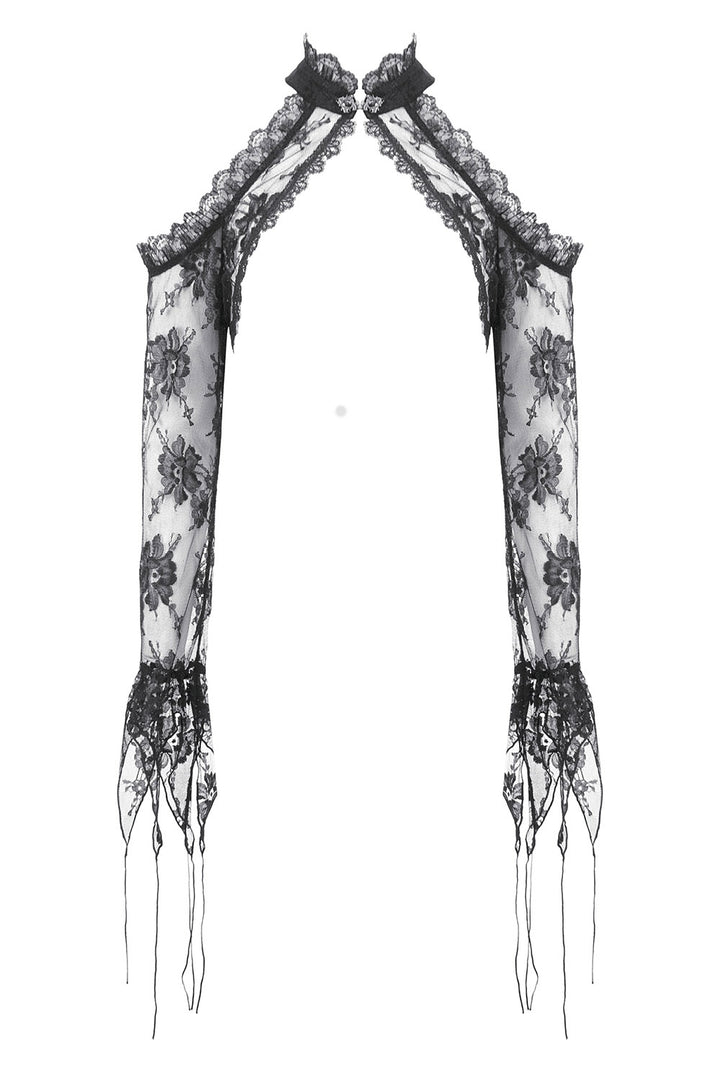 cold shoulder off the shoulder lace neck bolero shrug