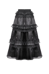 ruffled long skirt