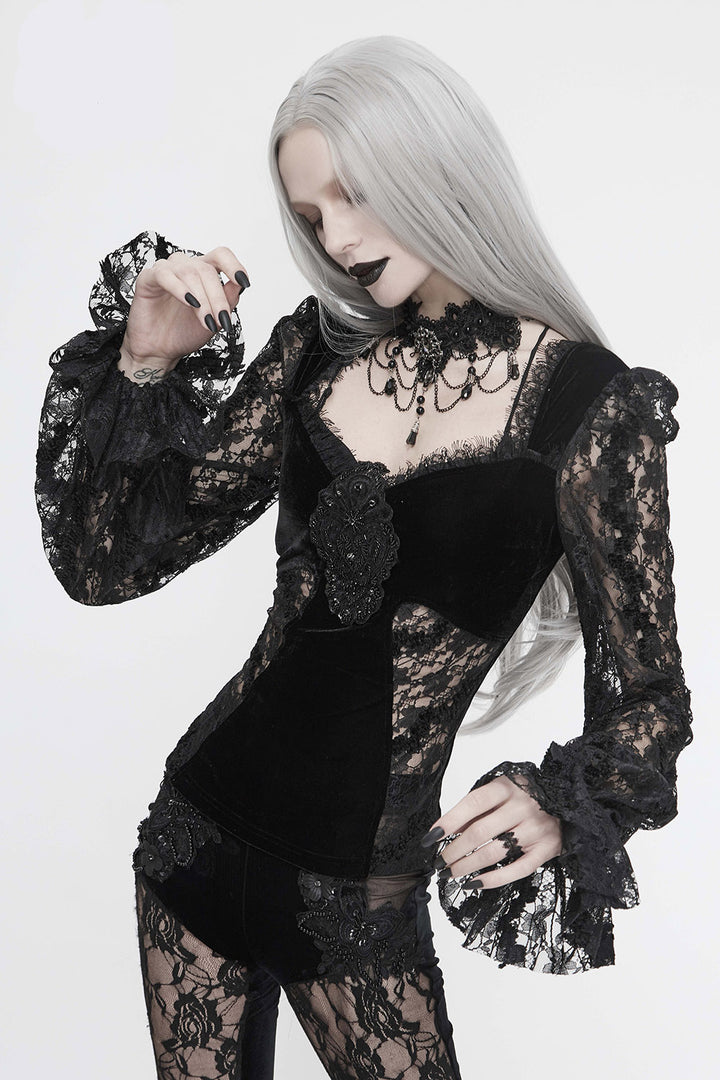 Nosferatu Lace Sleeve Gothic Top