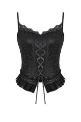 lace-up gothic tank top