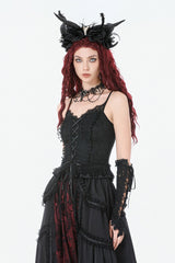 lace-up gothic tank top