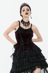 burgundy gothic top by dark in love