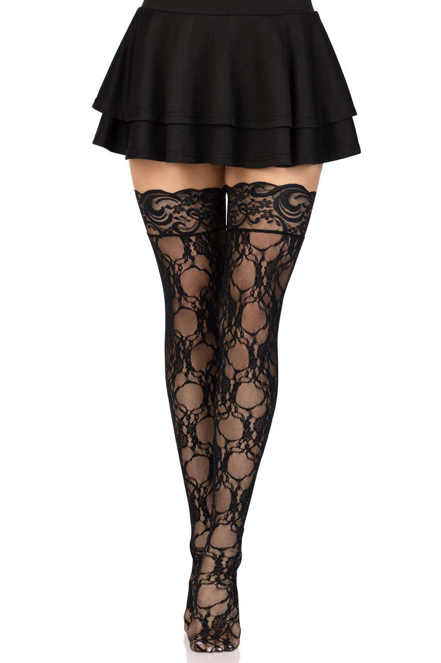 Victorian Goth Lace Thigh Highs
