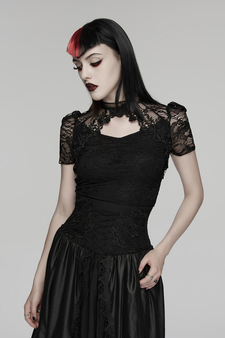 lace cap sleeve top