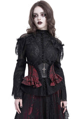 red rose pattern gothic corset