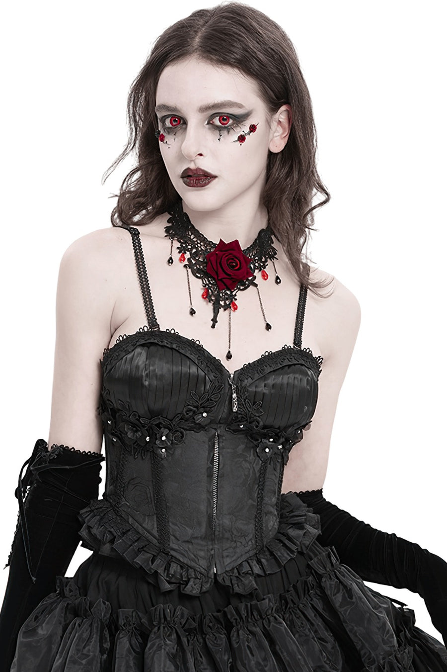 womens vampire goth corset top