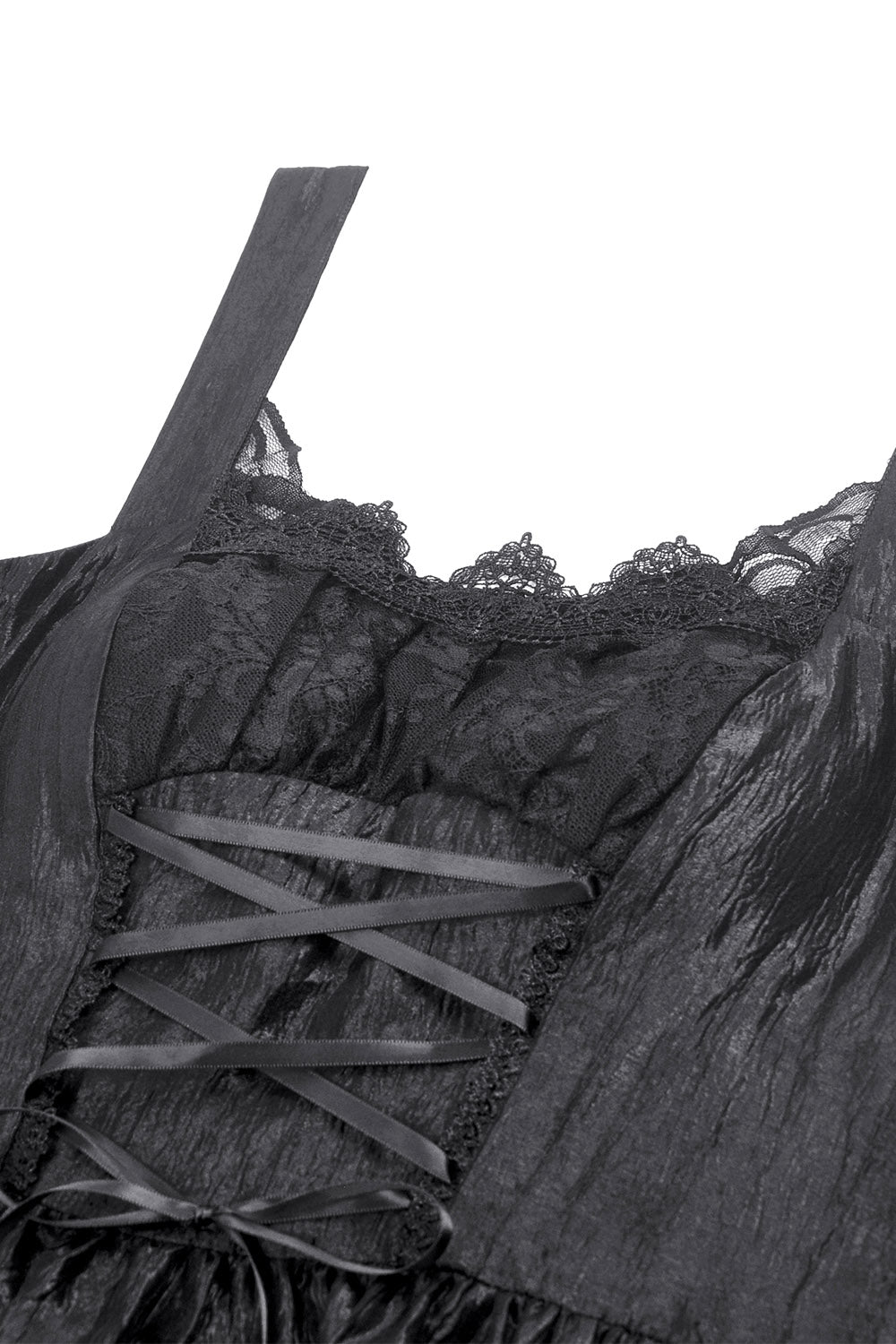 lace trim corset gothic bustle dress