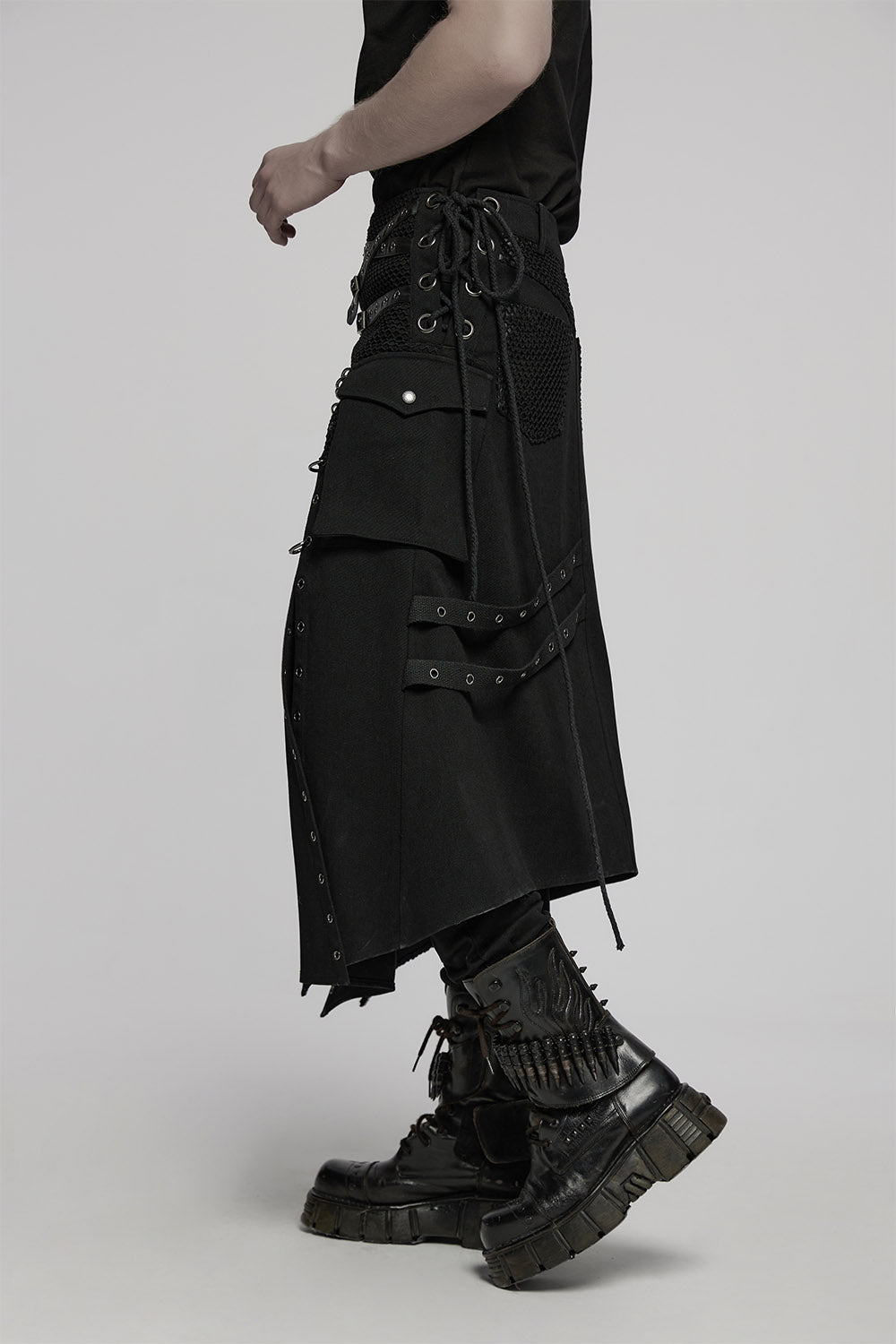 mens lace up kilt 