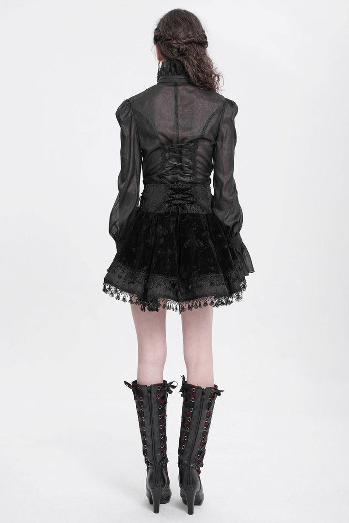 womens trad goth tassel trim skirt 