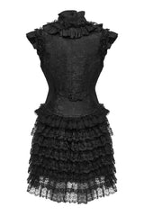 layered ruffled vest