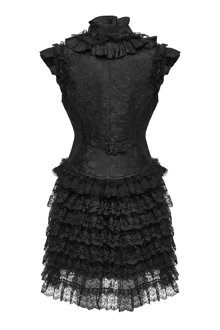 layered ruffled vest