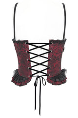 lace-up gothic corset bustier top 