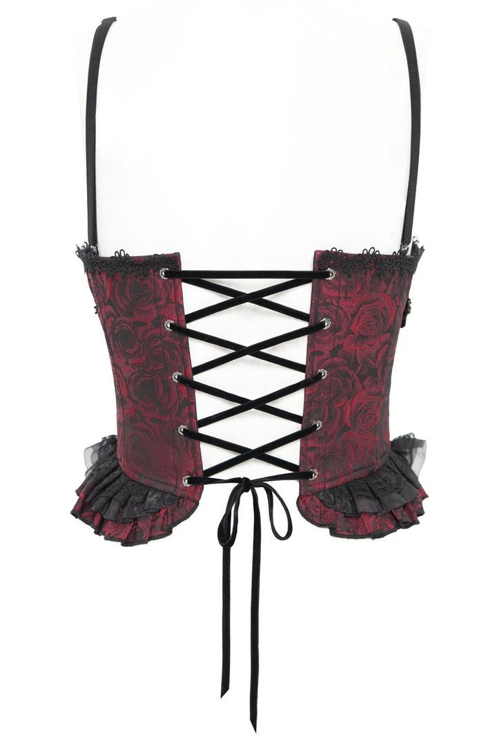 lace-up gothic corset bustier top 