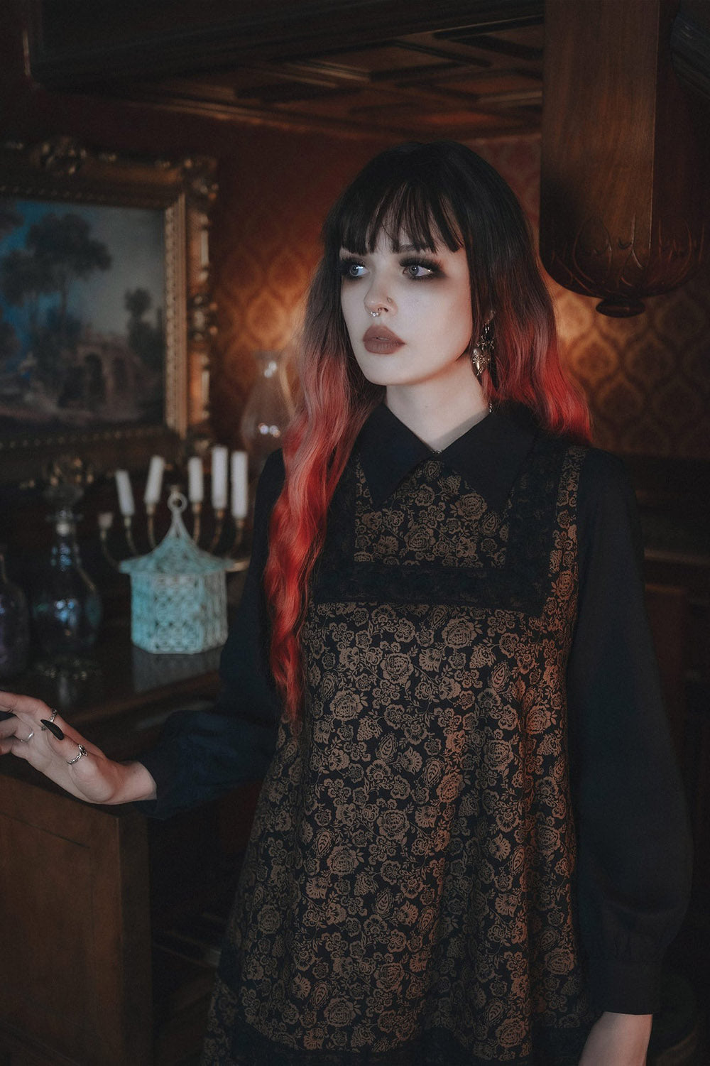 dark boho dress