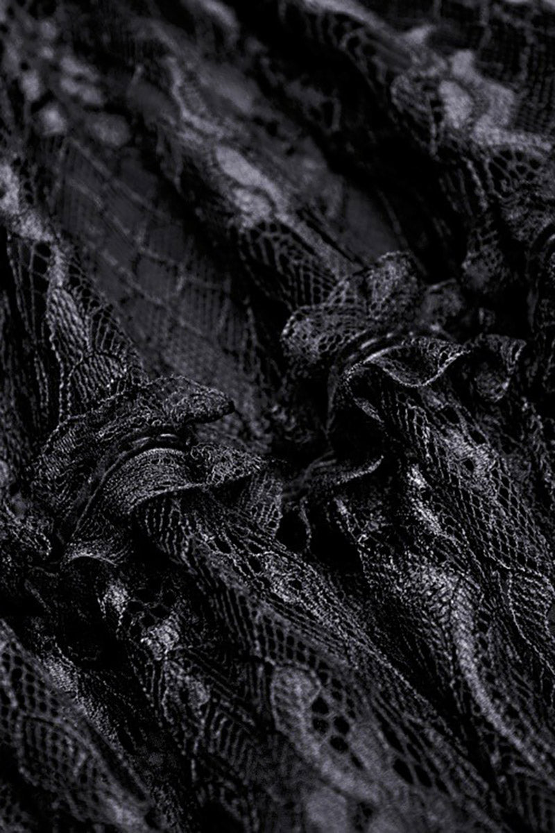 black floral mesh and lace