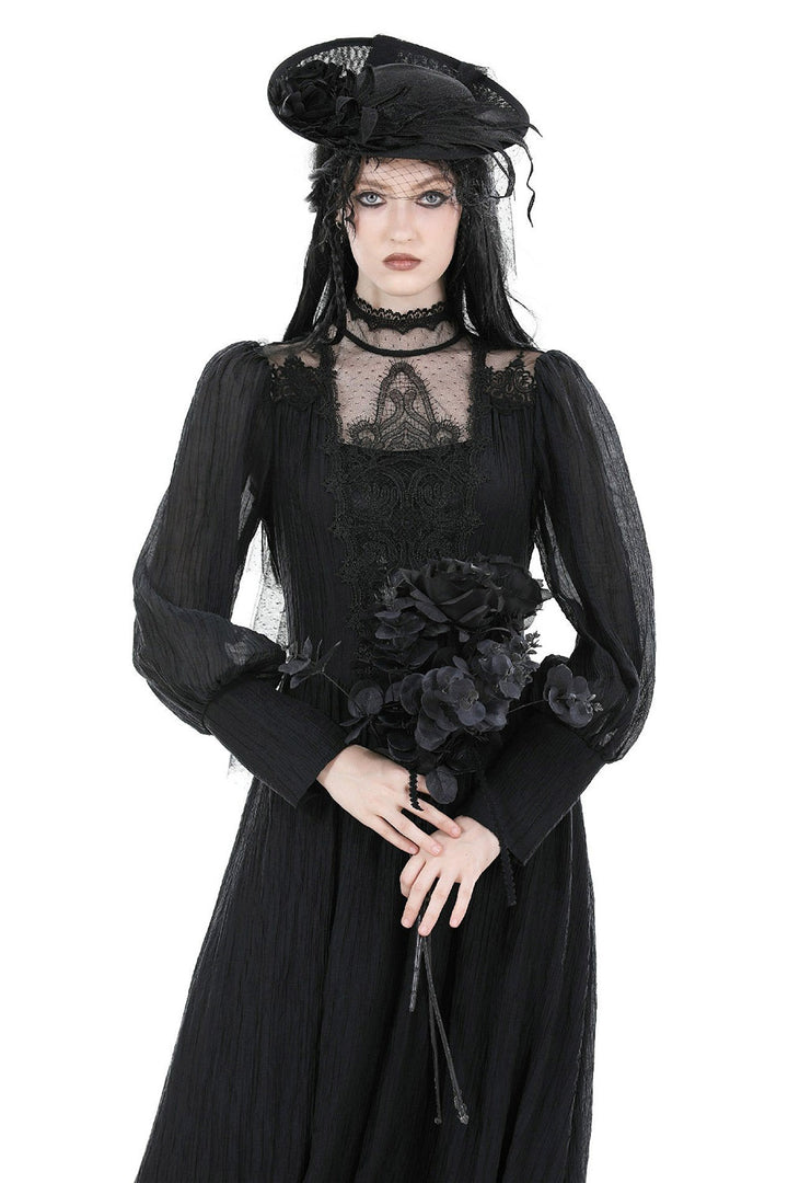 black romantic victorian goth dress