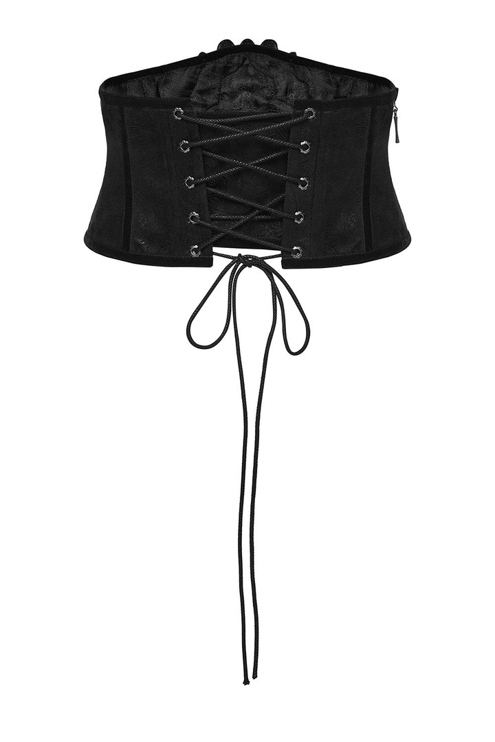 black rose black alce underbust corset waist cincher 