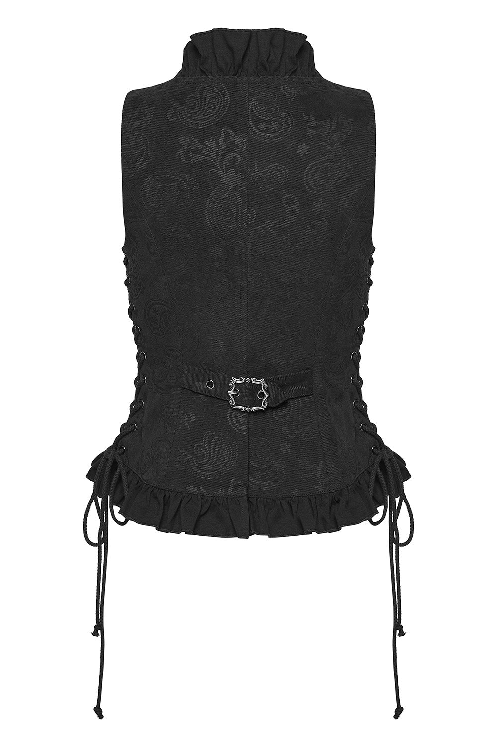 ruffled collar vest 