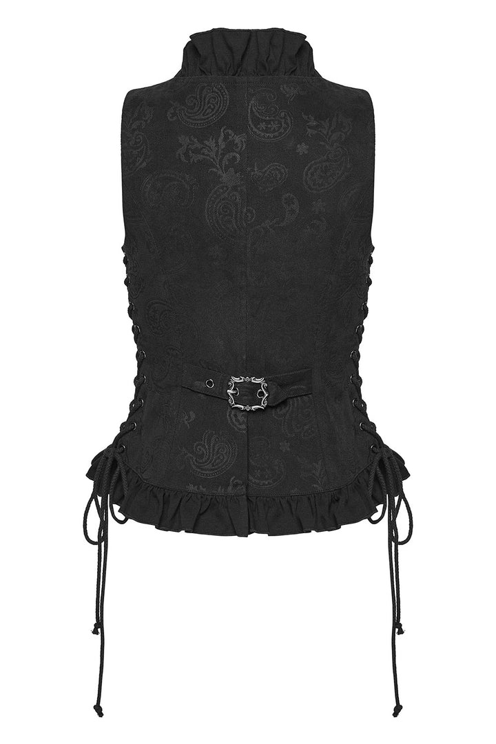 ruffled collar vest 