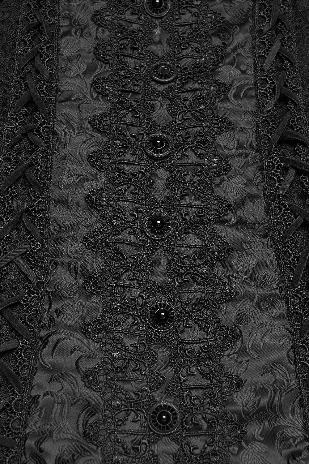 dark 1920s goth inspired ruffled off the shoulder top