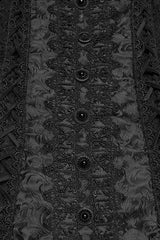 dark 1920s goth inspired ruffled off the shoulder top