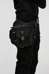 grunge goth skull studded waist bag