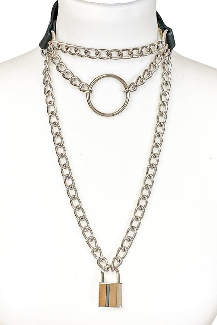 womens layered choker necklace