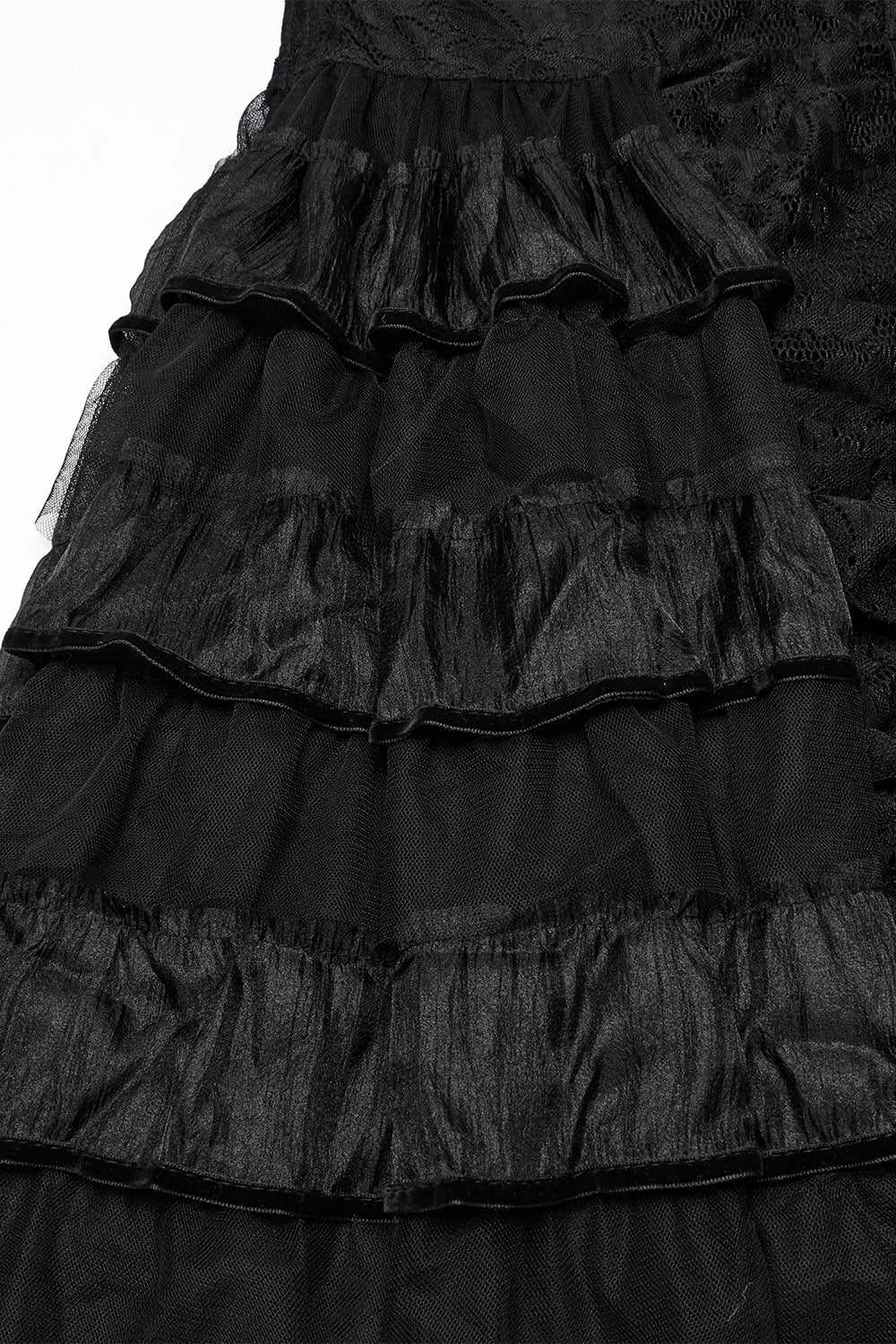 embroidered maxi gothic dress