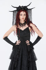 maxi length lace princess layered goth dress