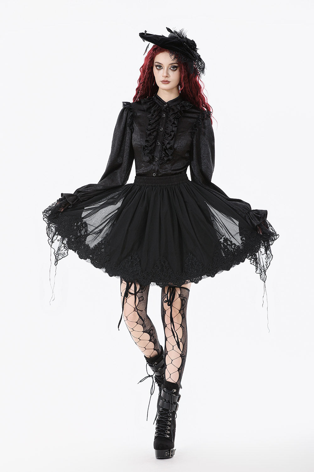 gothic flared skirt