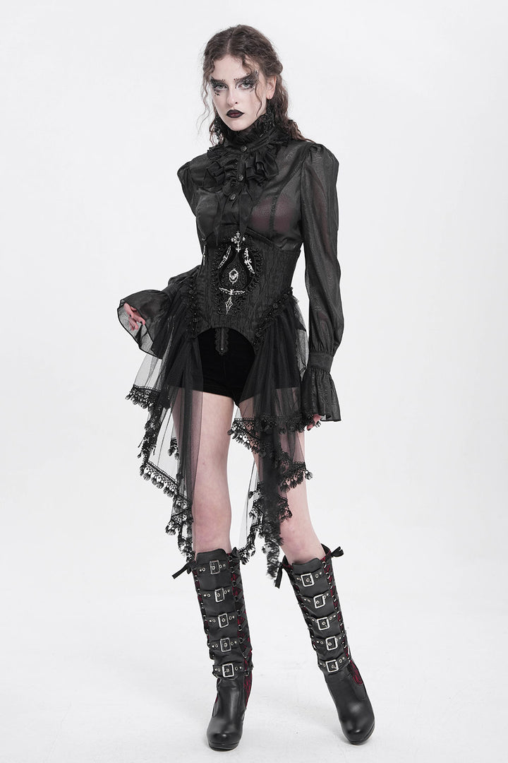 Dark Charms Mesh Underbust Corset