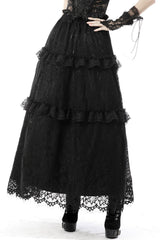 gothic long lace skirt

