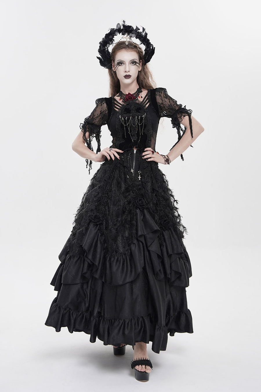 womens long gothic skirt