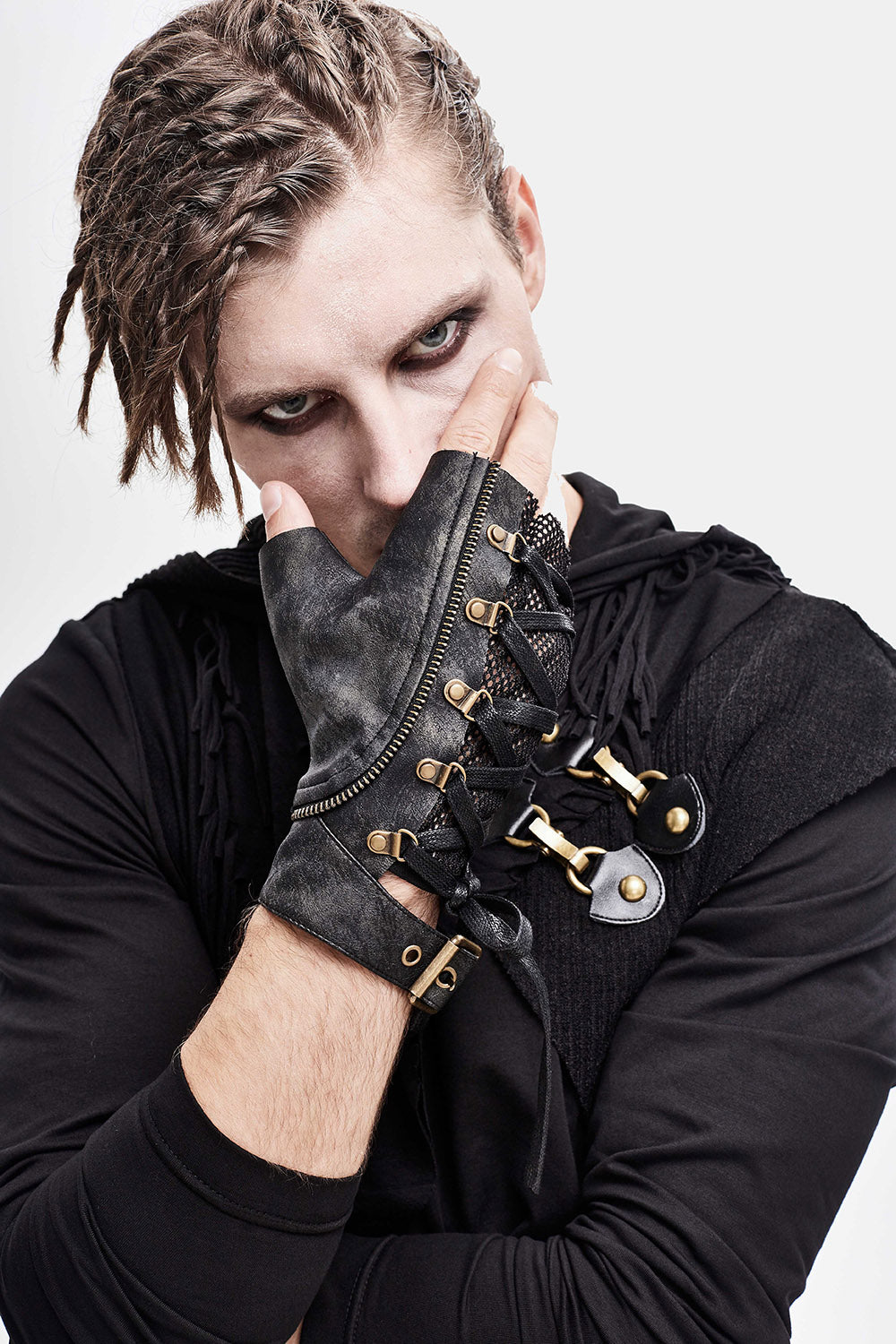 mens distressed gloves